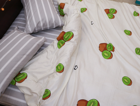 Двуспальный набор постельного белья 180*220 из Сатина №019AB Черешенка™