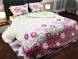 Тканина для постільної білизни Бязь "Gold" Lux "Квітковий принт (стилізований)" GL632