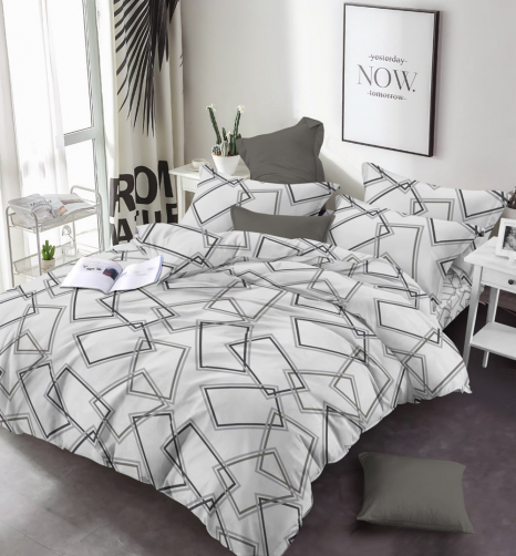 Ткань для постельного белья Бязь "Gold" Lux GL17240grey