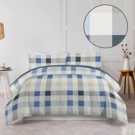 Ткань для постельного белья Бязь "Gold" Lux GL3604-blue