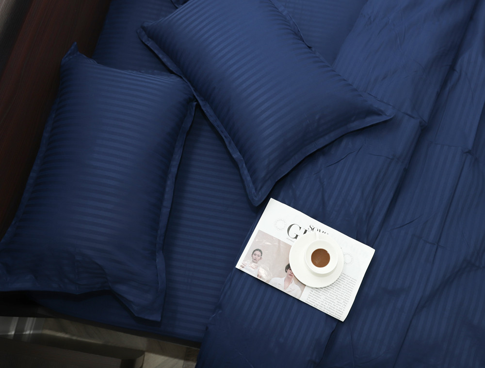 Евро макси набор постельного белья 200*230 из Страйп Сатина D-016