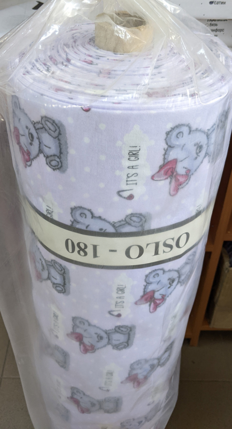 Тканина для постільної білизни Фланель (байка) дитяча FLB1058violet