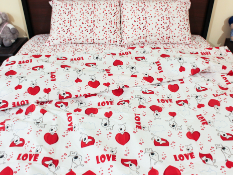 Сімейний набір постільної білизни із Бязі "Gold" №157352AB Черешенка™