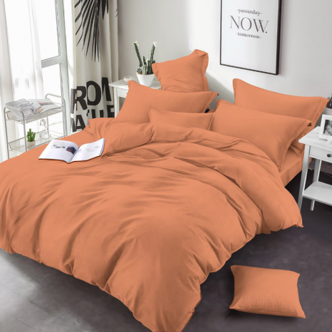 Ткань для постельного белья Бязь "Gold" Lux однотонная GLTON84Orange (50м)