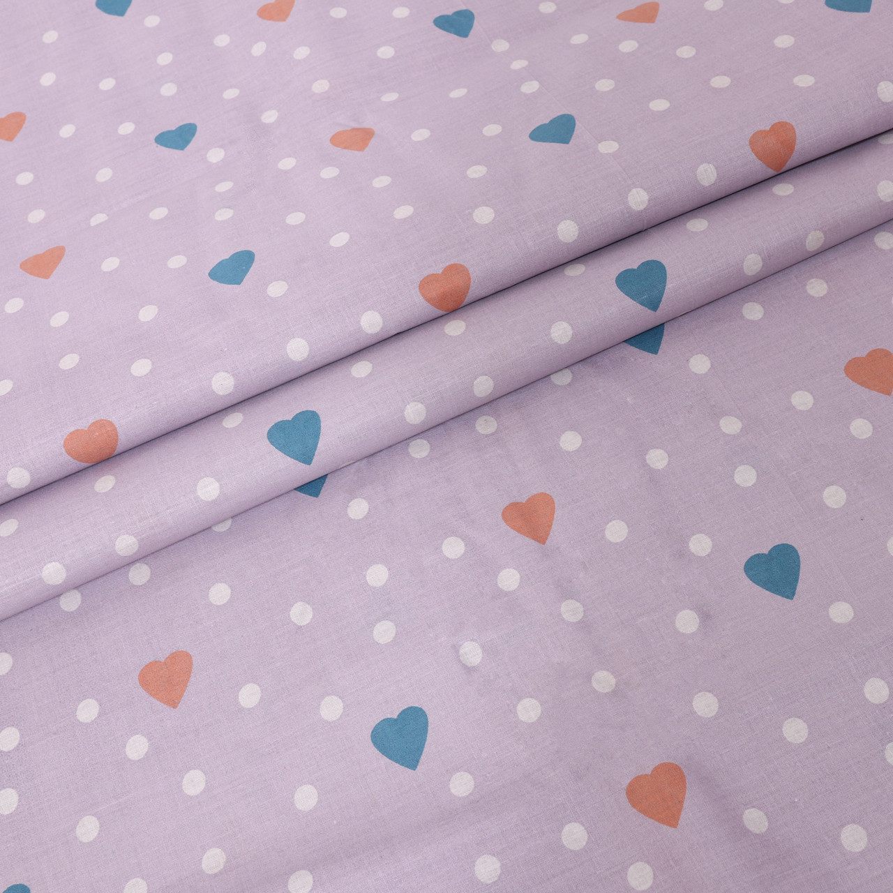 Тканина для постільної білизни Бязь "Gold" Lux "Любовна історія" GL1646 (A+B) - (50м+50м)