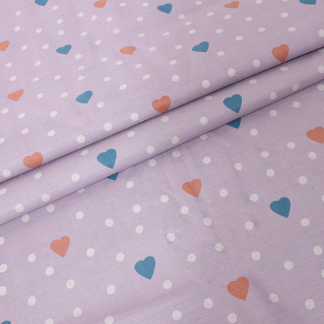 Тканина для постільної білизни Бязь "Gold" Lux "Любовна історія" GL1646 (A+B) - (50м+50м)