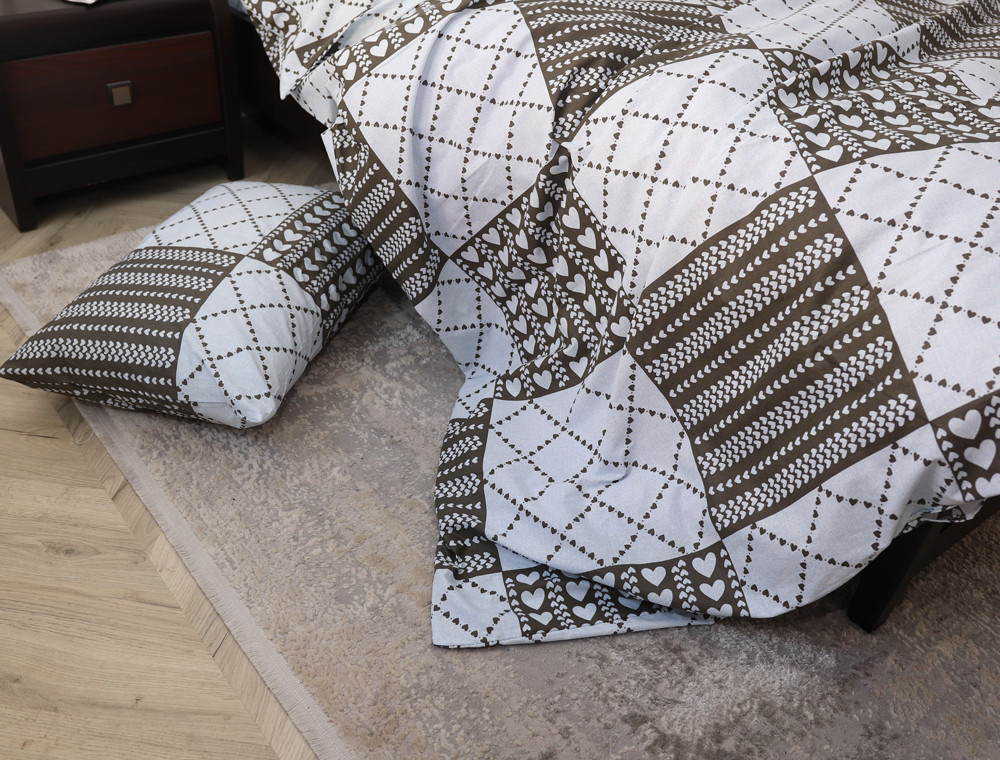 Полуторний набір постільної білизни 150*220 із Бязі "Gold" №153486 Черешенка™