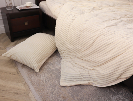 Полуторный набор постельного белья 160*200 из Плюш Велюра №700-06 Черешенка™