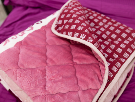 Полуторное флисовое стёганое покрывало №55045