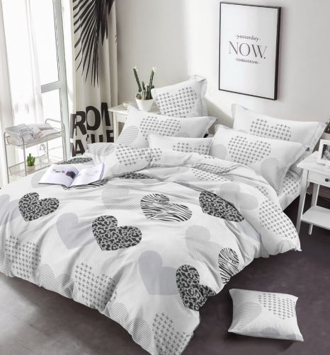 Тканина для постільної білизни Бязь "Gold" Lux GL1730grey