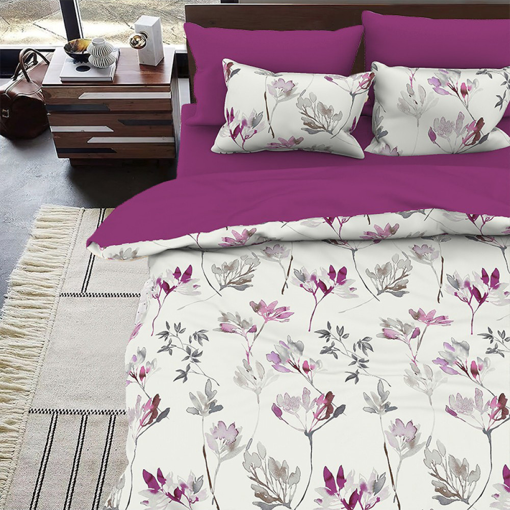 Євро-максі набір постільної білизни 200*220 із Бязі "Gold" №151705AB Черешенка™