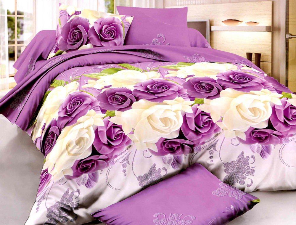 Євро-максі набір постільної білизни 200*220 із Ранфорсу №181460 Черешенка™