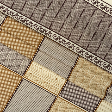 Тканина для постільної білизни Бязь "Gold" "Кавова клітина" GLL13151brown