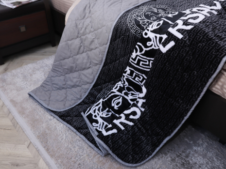 Полуторне флісове стьобане покривало №55093R