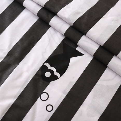 Ткань для постельного белья Бязь "Gold" Lux "Кошачья история" GL3875