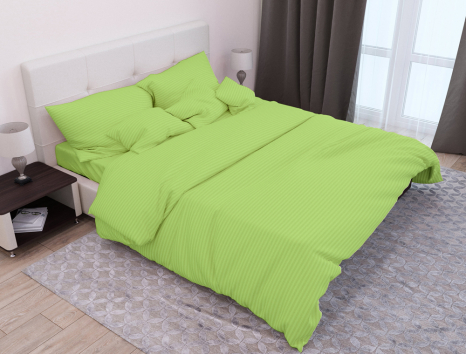 Євро-максі набір постільної білизни 200*220 зі Страйп Сатину №541090 KRISPOL™