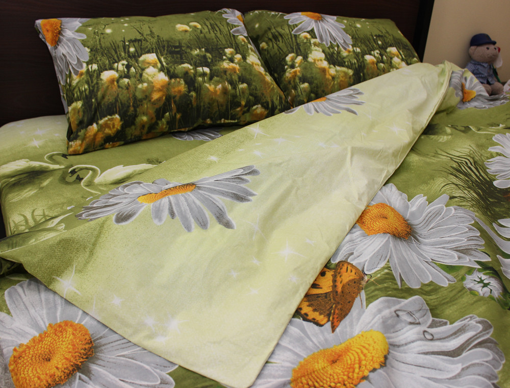 Полуторний набір постільної білизни 150*220 із Бязі "Gold" №154029 Черешенка™