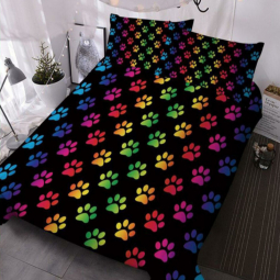 Ткань для постельного белья Бязь "Gold" Lux "Следы собак" GL4041