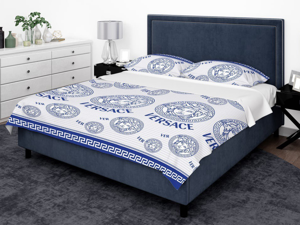 Ткань для постельного белья Бязь "Gold" Lux GL3694blue