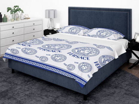 Ткань для постельного белья Бязь "Gold" Lux GL3694blue