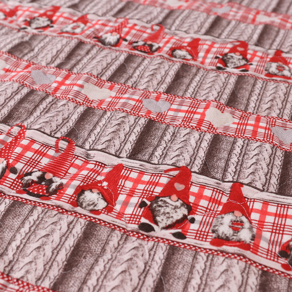 Полуторное стёганое покрывало байка/микрофибра №55101R