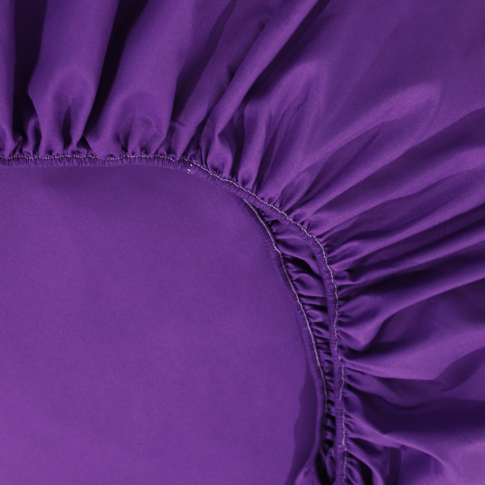 Простирадло на резинці (120*200*25) однотонне фіолетове №3483