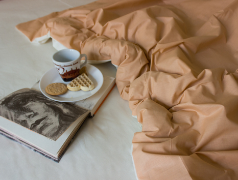 Сімейний набір однотонної постільної білизни із Бязі "Gold" №15759AB Черешенька™