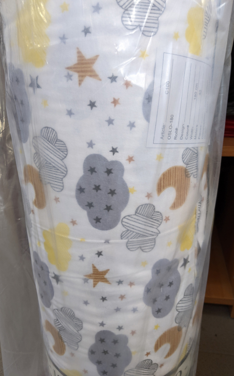 Ткань для постельного белья Фланель (байка) детcкая FLB1052yellow