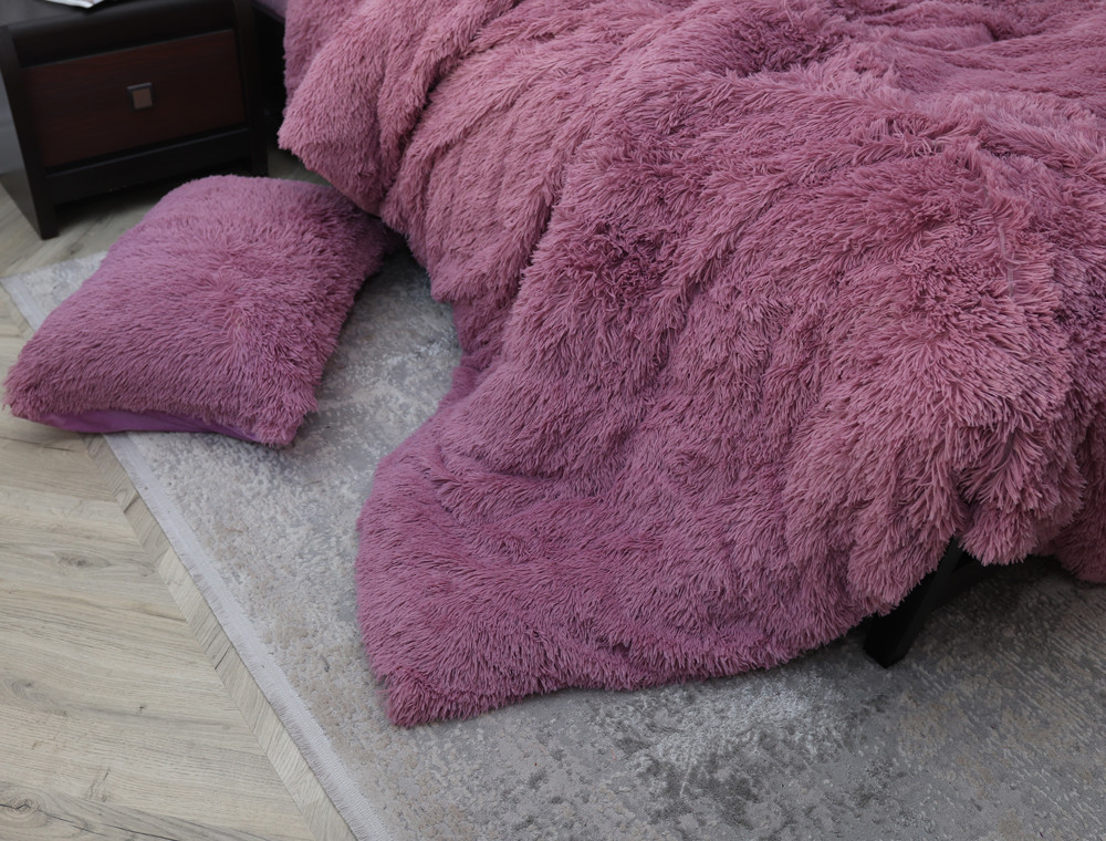 Евро-макси набор постельного белья 200*230 Плюш Травка №EL-07 Черешенка™