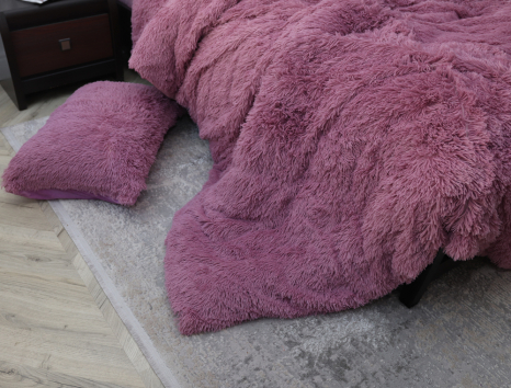 Евро-макси набор постельного белья 200*230 Плюш Травка №EL-07 Черешенка™