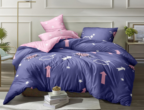 Полуторний набір постільної білизни 150*220 із Ранфорсу №183083AB Черешенка™