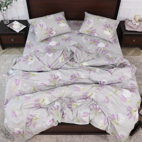 Полуторний набір постільної білизни 150*220 із Бязі "Gold" №155024 Черешенка™