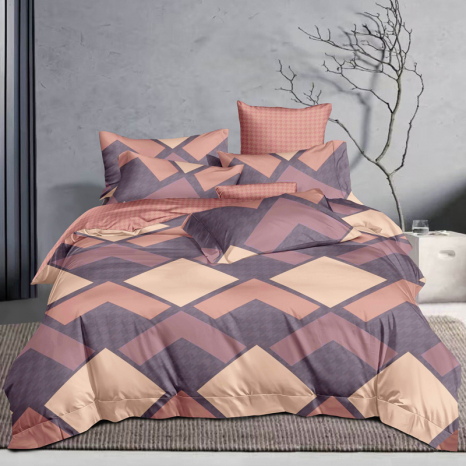 Сімейний набір постільної білизни із Сатину №44321AB Черешенка™