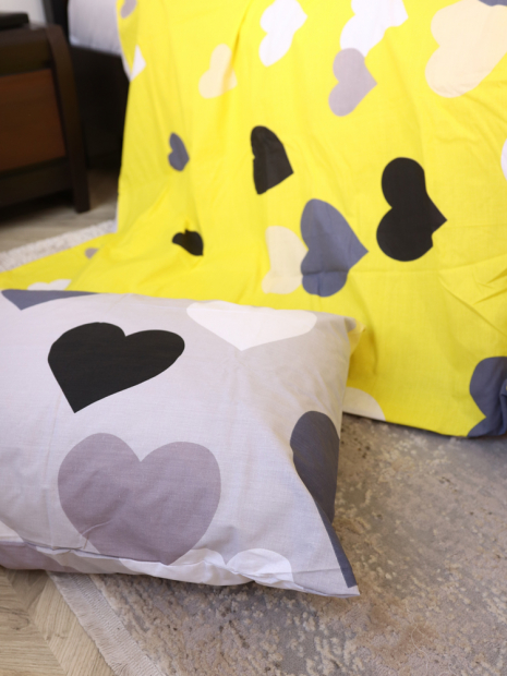 Полуторний набір постільної білизни 150*220 із Бязі "Gold" №151233AB Черешенка™