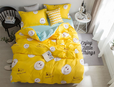 Двоспальний набір постільної білизни 180*220 із Сатину №1558AB Черешенка™