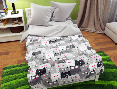 Євро-максі набір постільної білизни 200*220 із Бязі "Gold" №154434AB Черешенка™