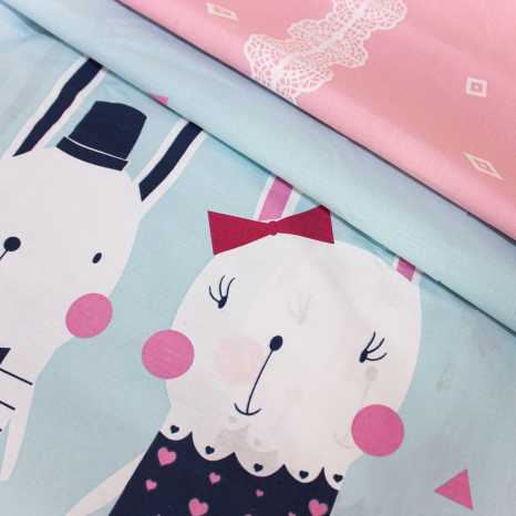 Тканина для постільної білизни Бязь "Gold" Lux дитяча GLB158 (A+B) - (50м+50м)