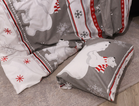 Семейный набор хлопкового постельного белья из Фланели №954627 Черешенка™