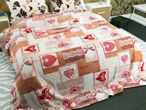 Двуспальный флисовый плед №33689