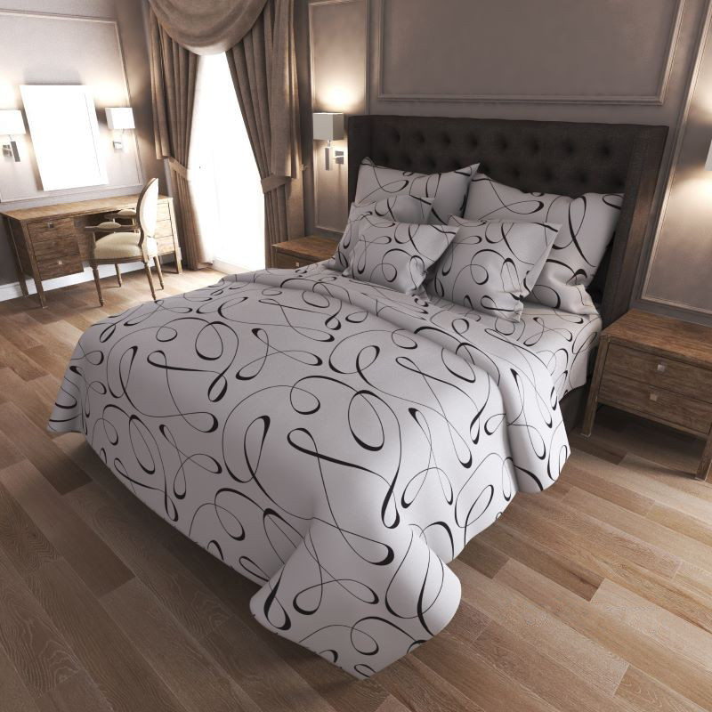 Тканина для постільної білизни Бязь "Gold" Lux GL4047GREY