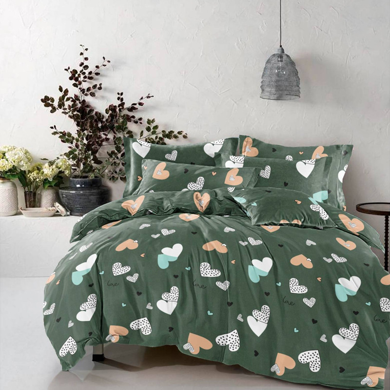 Ткань для постельного белья Бязь "Gold" Lux GL3689green