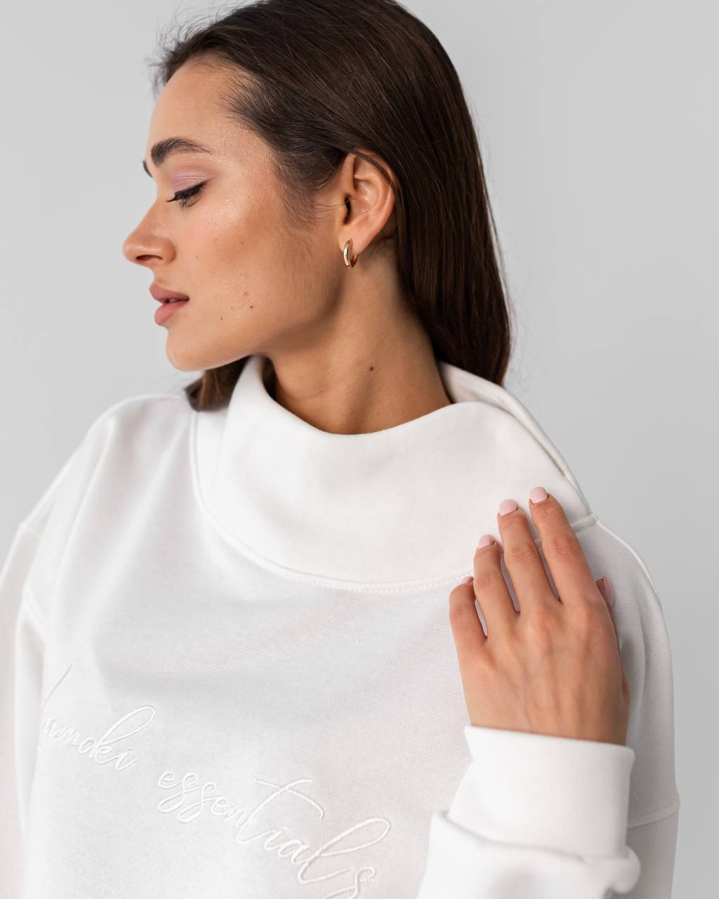 Жіночий костюм зі штанами палаццо (Розмір S) білий №202_0020