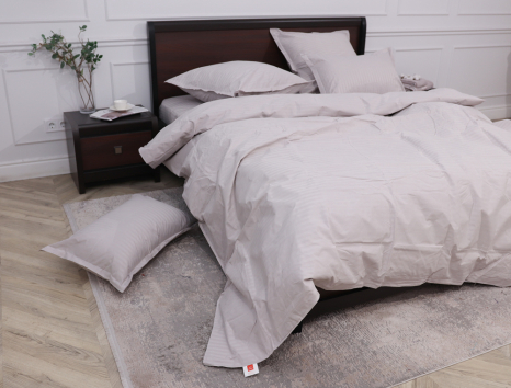 Евро макси набор постельного белья 200*230 из Страйп Сатина D-012