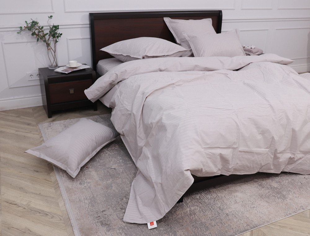 Евро макси набор постельного белья 200*230 из Страйп Сатина D-012