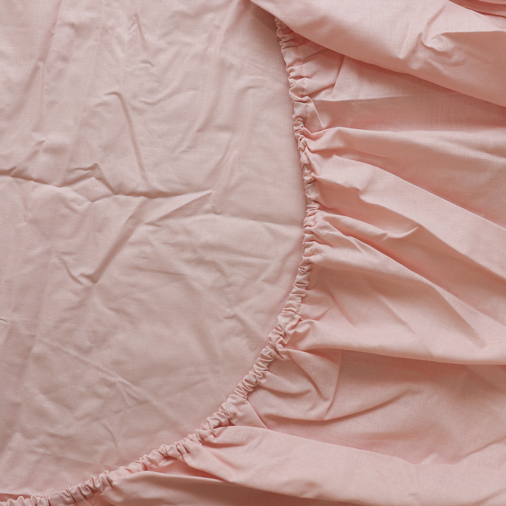 Простирадло на резинці (90*200*25) пудра №1024