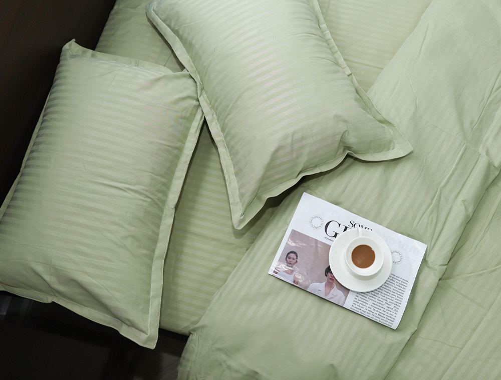 Евро макси набор постельного белья 200*230 из Страйп Сатина D-17