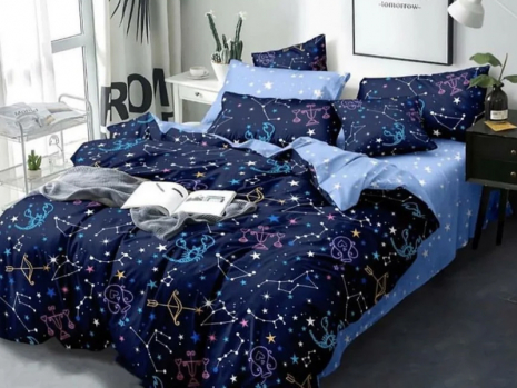 Ткань для постельного белья Бязь "Gold" Lux "Знаки Зодиака" GL3027 (A+B) - (50м+50м)