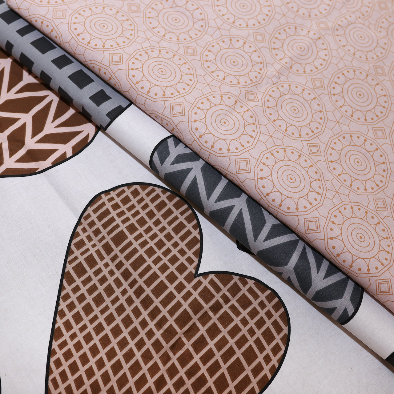 Ткань для постельного белья Бязь "Gold" Lux "Выбери меня" GL1615 (A+B) - (50м+50м)