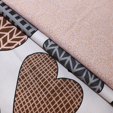 Ткань для постельного белья Бязь "Gold" Lux "Выбери меня" GL1615 (A+B) - (50м+50м)