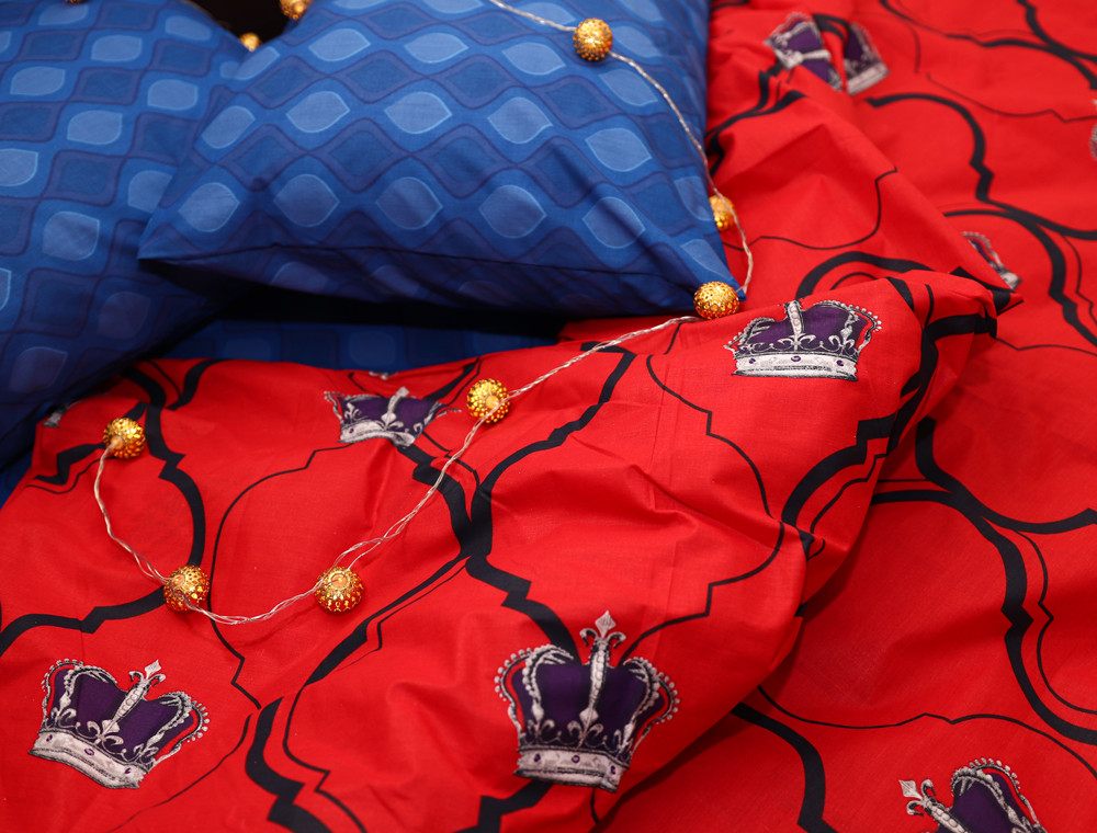 Двоспальний набір постільної білизни 180*220 із Бязі "Gold" №151510AB Черешенка™